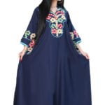 ABAYA with two pocket CASUAL dark blue with two poklet