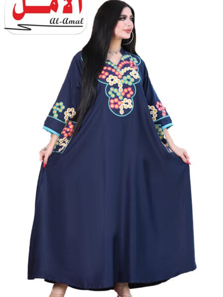 ABAYA with two pocket CASUAL dark blue with two poklet