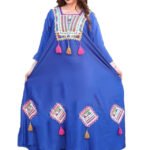 Woman Clothes Abaya Embroidery Casual blue colour