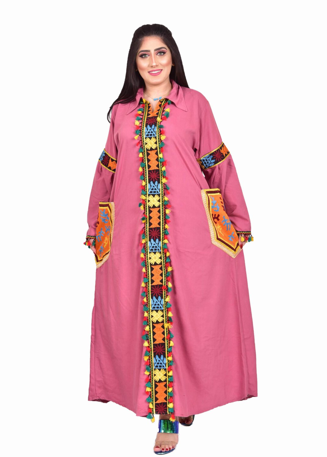abaya bluebell with two pockets for a woman