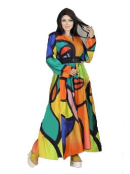 Abaya Fashion Casual Style For Woman Alamalshop abaya fashion casual print plain-3