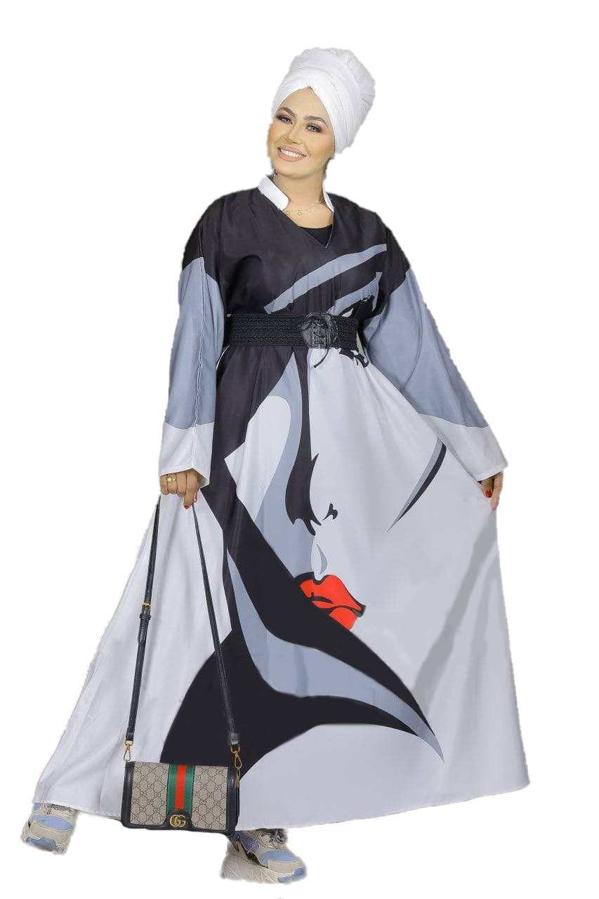 Alamalshop abaya fashion casual-print-plain