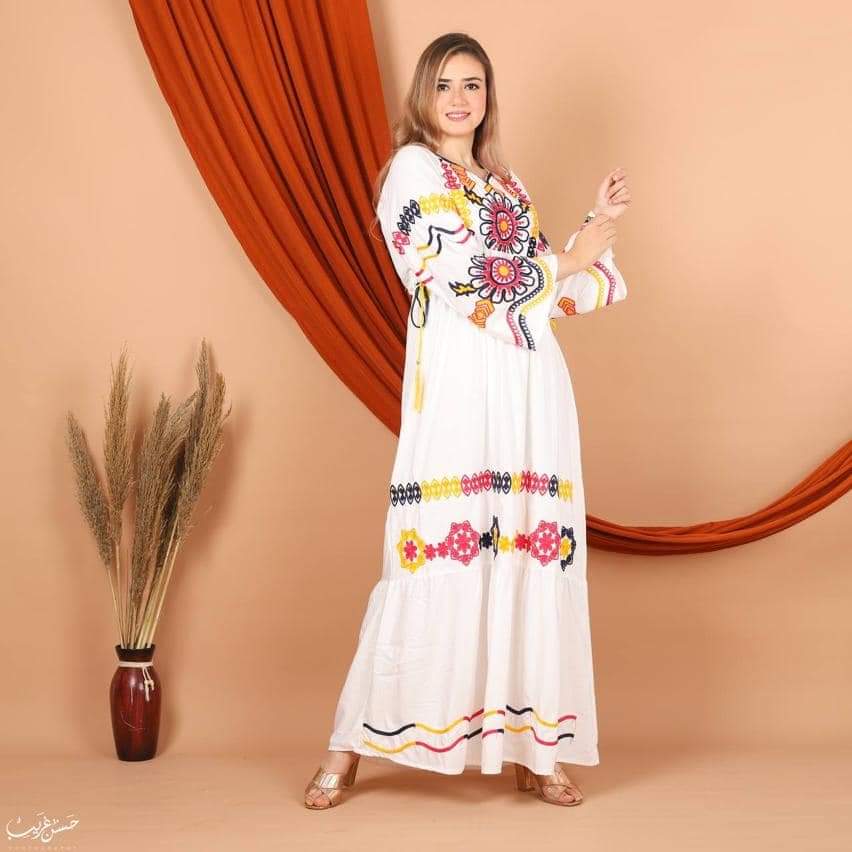 Abaya luxury With Belt For Woman alamalshop brand 2021 white color