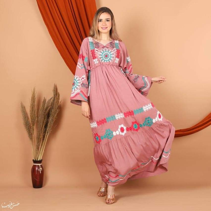 Abaya luxury With Belt For Woman alamalshop brand 2021 color is pink