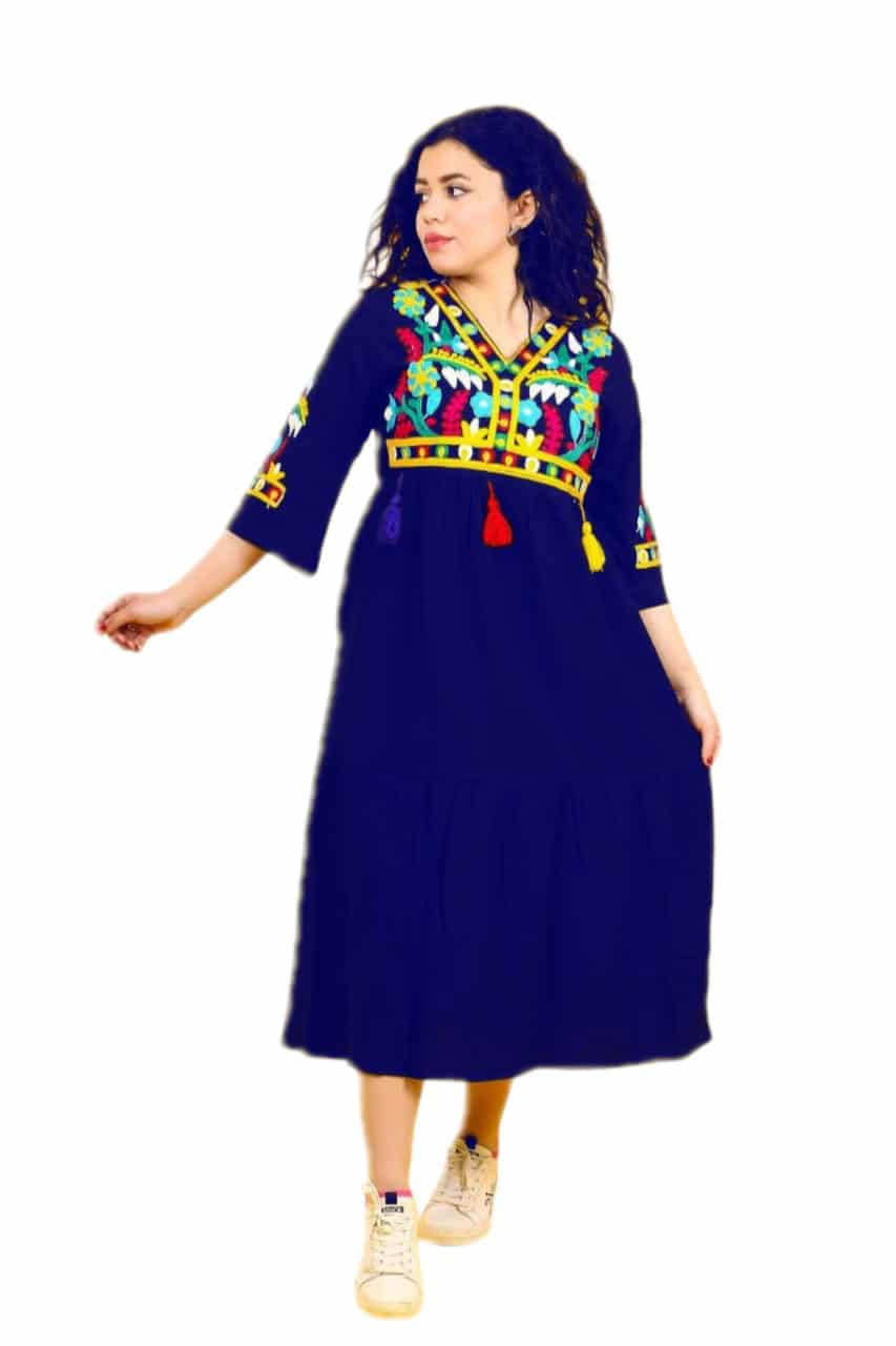 abaya short shinal dark blue brand alamalshop
