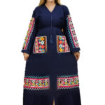 Abaya Sultan Two Pocket Embroidery For Women عباية سلطانه تطريز جيبين للنساء